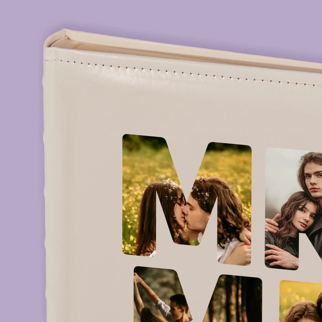 Buchstaben-Collage: Mr&Mrs - Fotoalbum