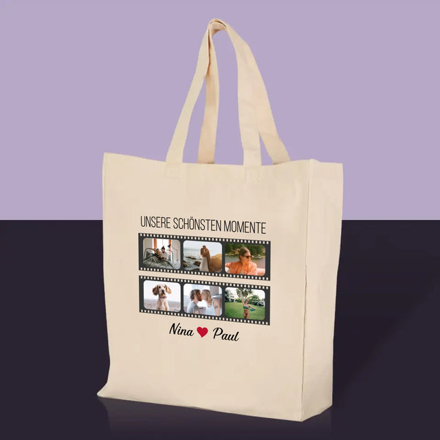 Fotocollage: Die schönsten Momente Fotodruck - Canvastasche | DE