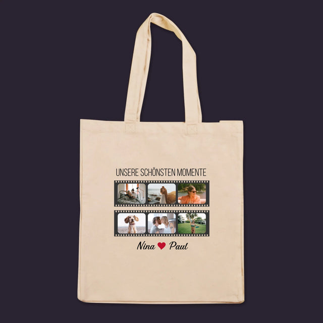 Fotocollage: Die schönsten Momente Fotodruck - Canvastasche | DE