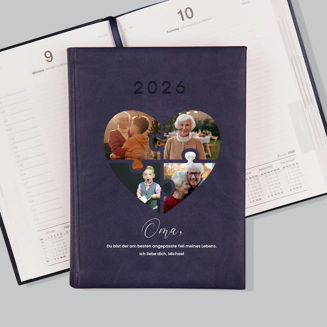Fotocollage: Puzzleherz Für Oma - Buchkalender