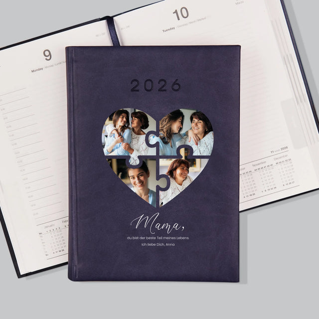 Fotocollage: Herz Puzzle Für Mama - Buchkalender