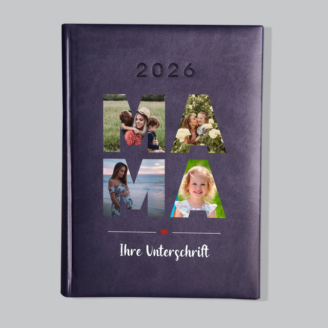 Buchstaben-Collage: Mama - Buchkalender