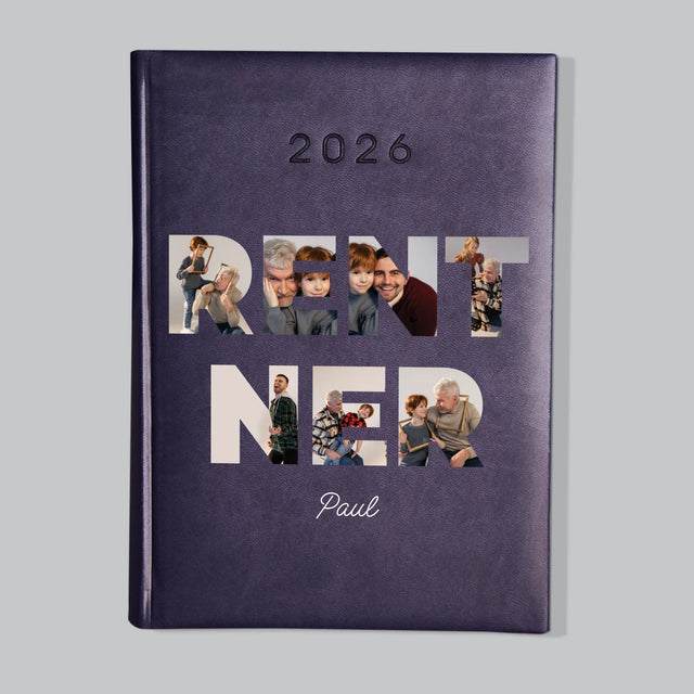 Buchstaben-Collage: Rentner - Buchkalender