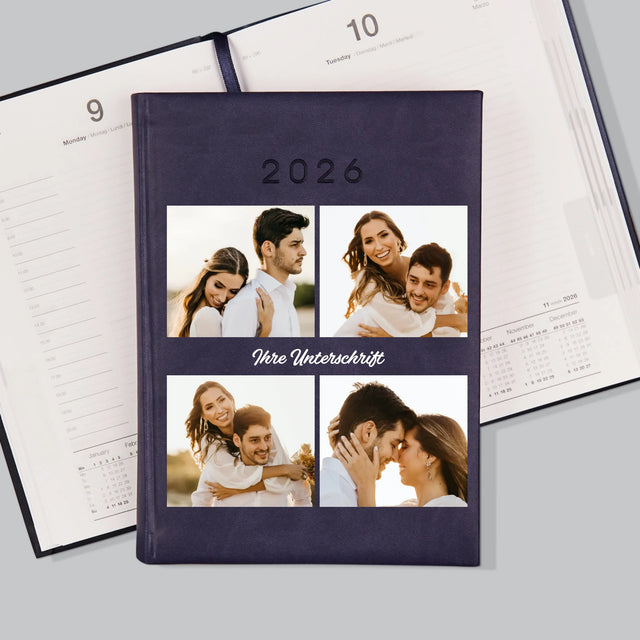 Fotocollage: 4 Fotos Und Unterschrift - Buchkalender