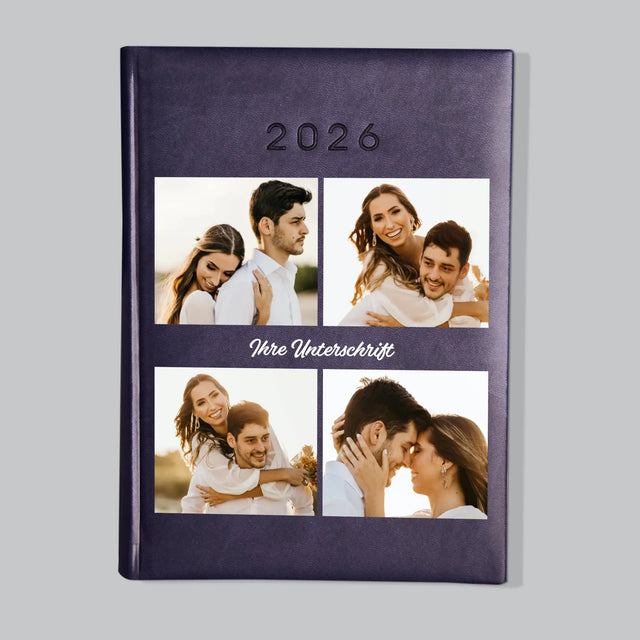 Fotocollage: 4 Fotos Und Unterschrift - Buchkalender