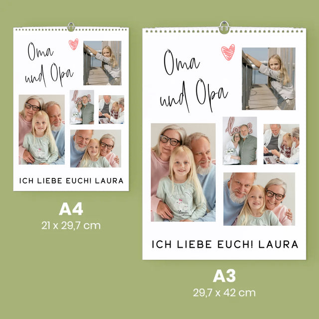 Fotocollage: Oma Und Opa - Wandkalender