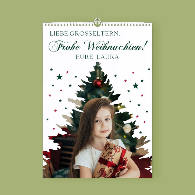 Form-Collage: Weihnachtsbaum Weihnachten - Wandkalender