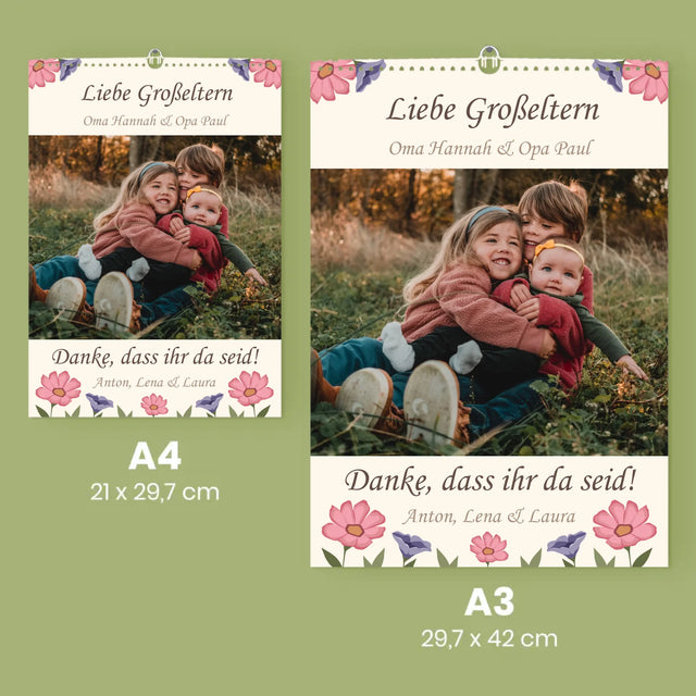 Foto Und Unterschrift:  Erinnerungsstück Für Die Großeltern - Wandkalender