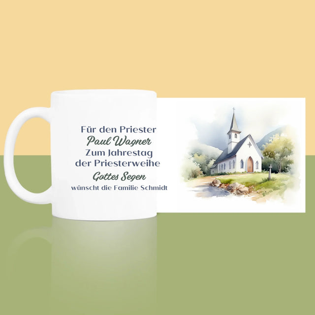 Name Und Unterschrift: Zum Jahrestag Der Priesterweihe - Tasse