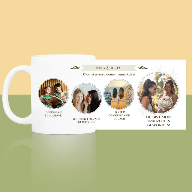 Fotocollage: Dies Ist Unsere Gemeinsame Reise - Tasse
