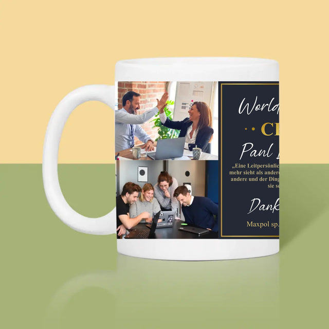 Fotocollage: Der Beste Ceo Der Welt - Tasse