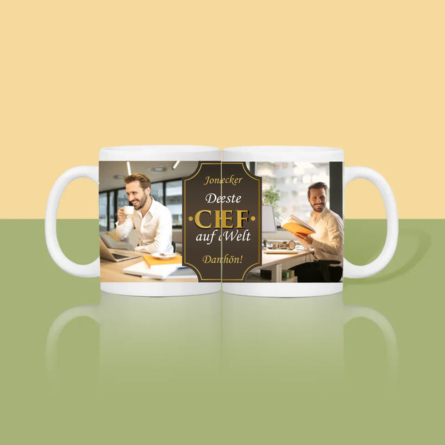 Fotocollage: Der Beste Chef Der Welt  - Tasse
