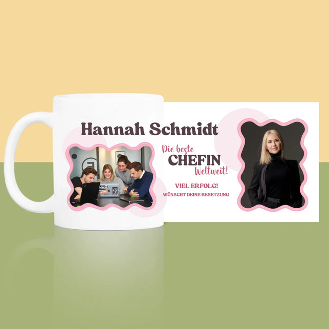 Fotocollage: Beste Chefin  - Tasse