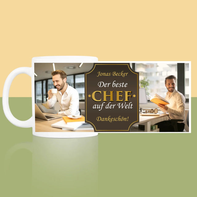 Fotocollage: Der Beste Chef Der Welt  - Tasse