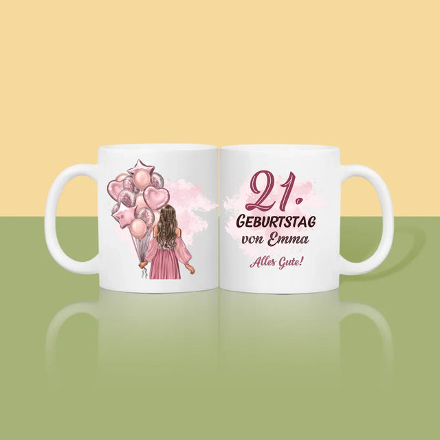 Avatar Creator: Geburtstag Luftballons - Tasse