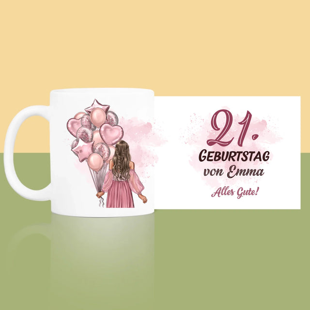 Avatar Creator: Geburtstag Luftballons - Tasse
