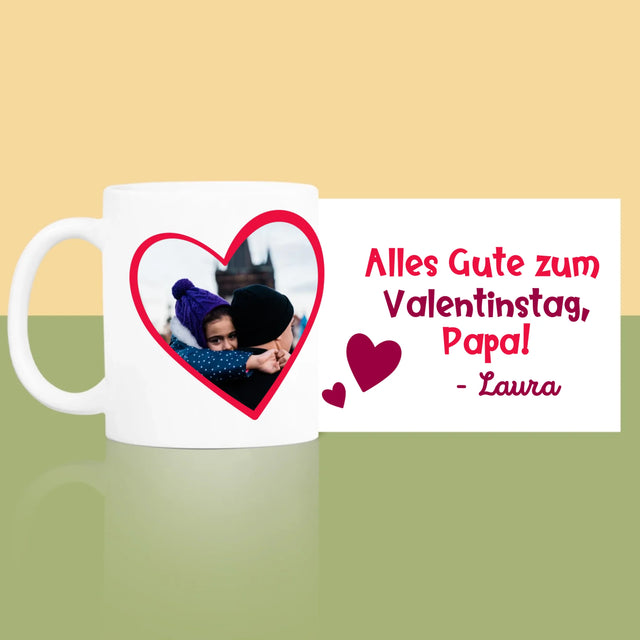 Foto Und Unterschrift: Ein Valentinsgruß Für Papa - Tasse