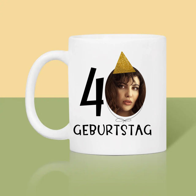 Foto Und Unterschrift: 40. Geburtstag Mütze - Tasse