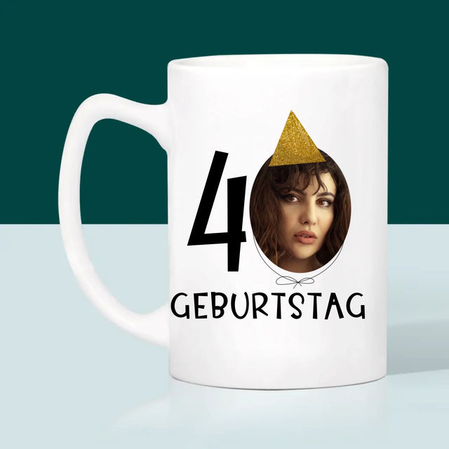 Foto Und Unterschrift: 40. Geburtstag Mütze - Tasse