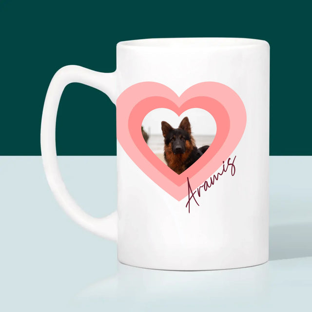 Foto Und Unterschrift: Bild Eines Haustieres Im Herzen - Tasse