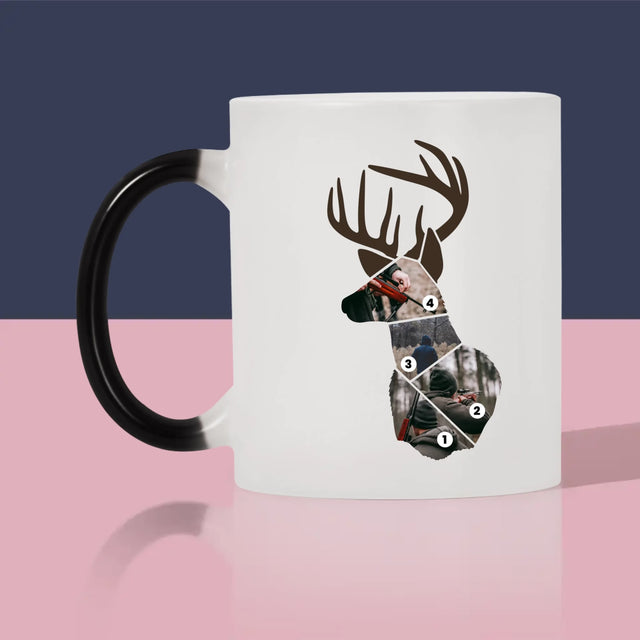 Form-Collage: Bester Jäger - Tasse