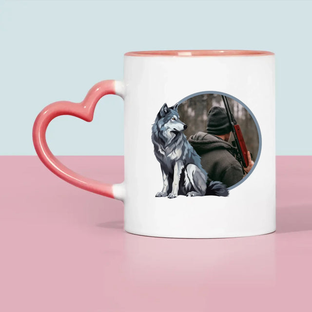 Foto Und Unterschrift: Der Wolf Unter Den Jägern - Tasse