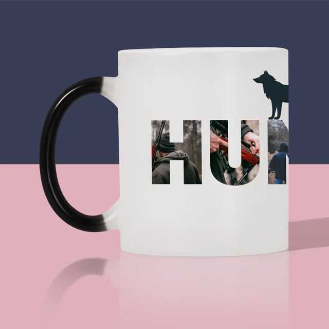Buchstaben-Collage: Hunter - Tasse