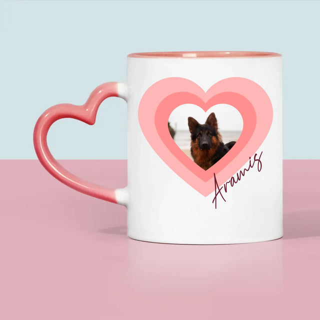 Foto Und Unterschrift: Bild Eines Haustieres Im Herzen - Tasse