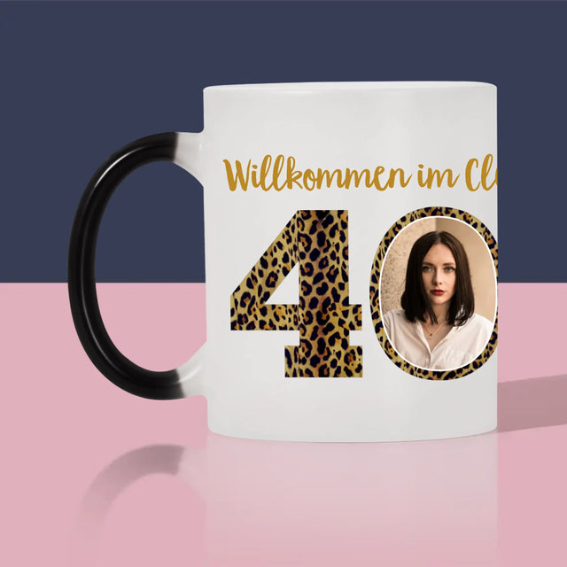 Foto Und Unterschrift: Willkommen Im Club Der 40-Jährigen - Tasse