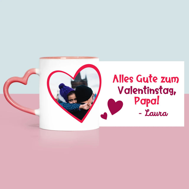 Foto Und Unterschrift: Ein Valentinsgruß Für Papa - Tasse