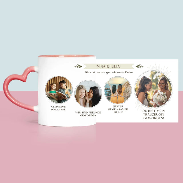 Fotocollage: Dies Ist Unsere Gemeinsame Reise - Tasse