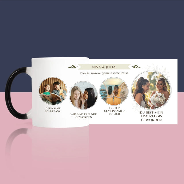Fotocollage: Dies Ist Unsere Gemeinsame Reise - Tasse