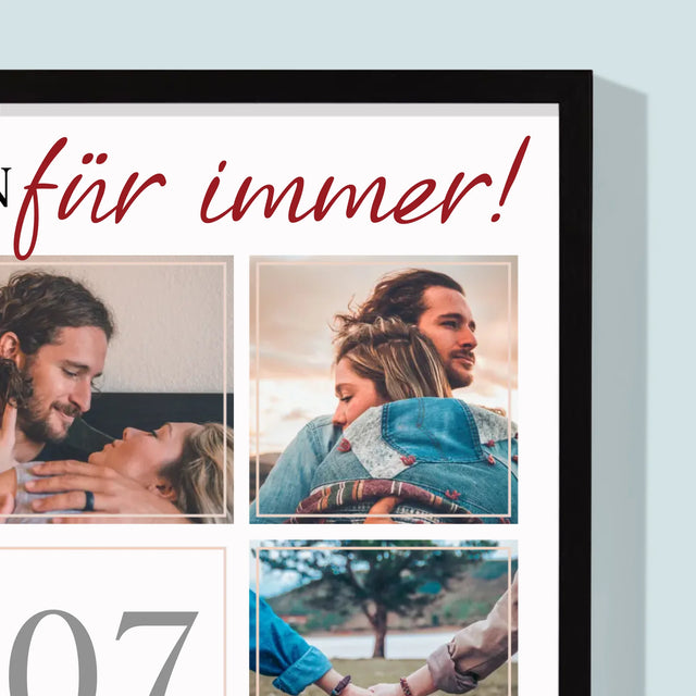 Fotocollage: Zusammen Für Immer  - Druck Mit Rahmen 30X40