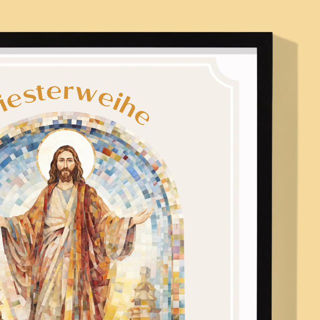 Name Und Unterschrift: Priesterweihe - Druck Mit Rahmen 30X40