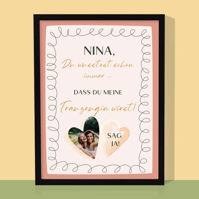 Foto Und Unterschrift: Du Wusstest Schon Immer - Druck Mit Rahmen 30X40