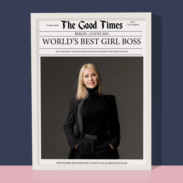 Magazin-Cover: Die Beste Chefin Der Welt647963  - Druck Mit Rahmen 30X40