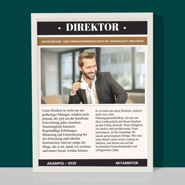 Magazin-Cover: Direktor - Druck Mit Rahmen 30X40