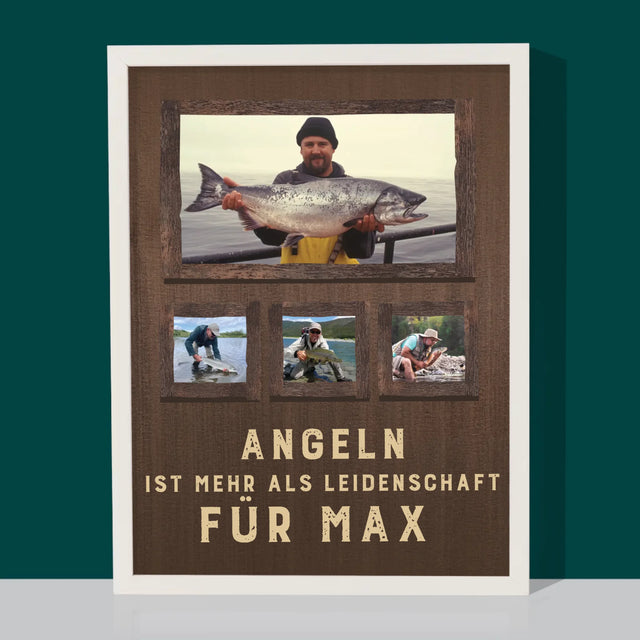 Fotocollage: Angeln - Druck Mit Rahmen 30X40