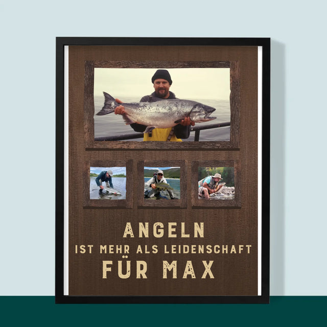 Fotocollage: Angeln - Druck Mit Rahmen 30X40