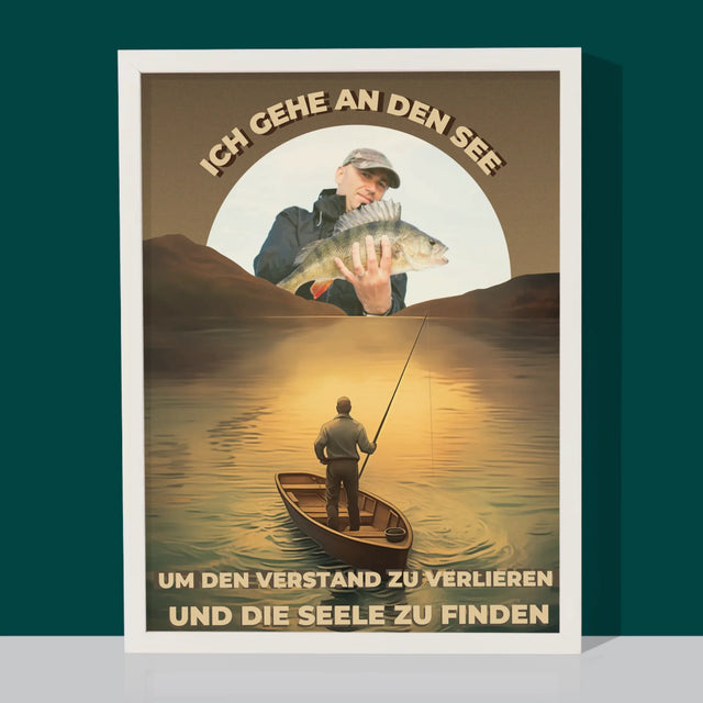 Foto Und Unterschrift: Ich Gehe An Den See - Druck Mit Rahmen 30X40