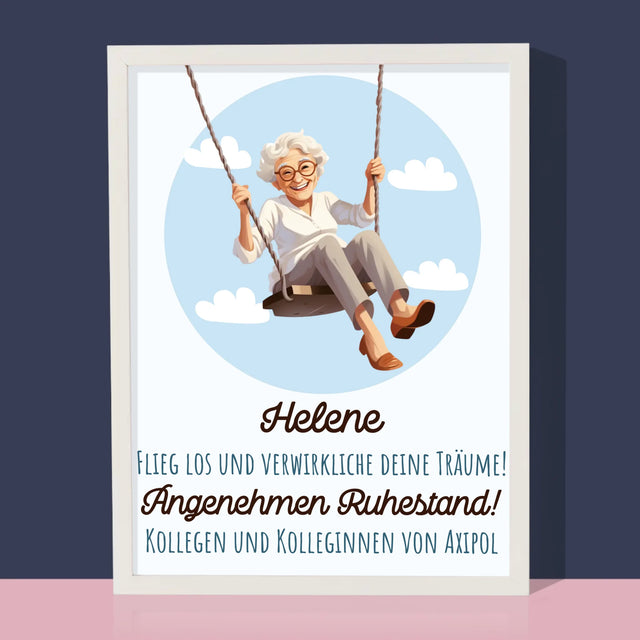 Name Und Unterschrift: Erfülle Deine Träume - Druck Mit Rahmen 30X40