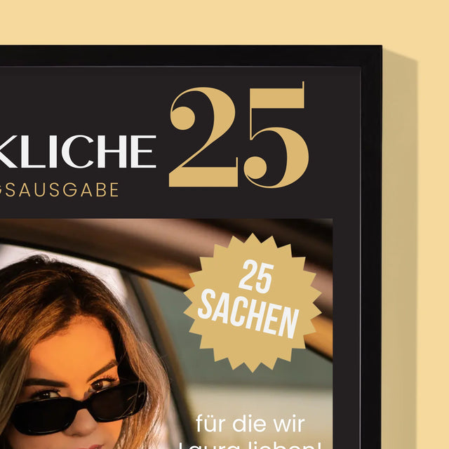 Magazin-Cover: Glückliche 25 - Druck Mit Rahmen 30X40