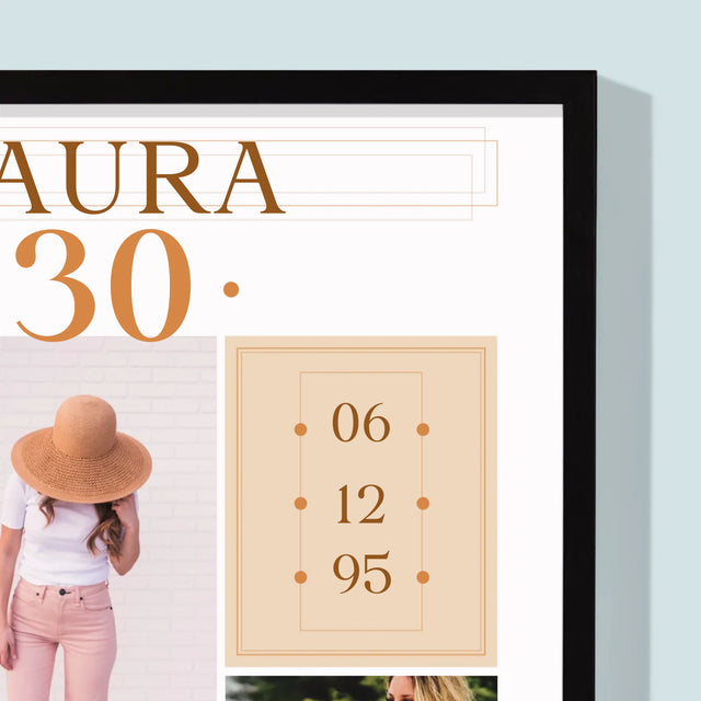 Fotocollage: Das Ist Dein Tag - Druck Mit Rahmen 30X40