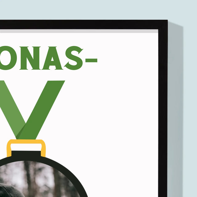 Foto Und Unterschrift: Der Weltbeste Jäger - Druck Mit Rahmen 30X40