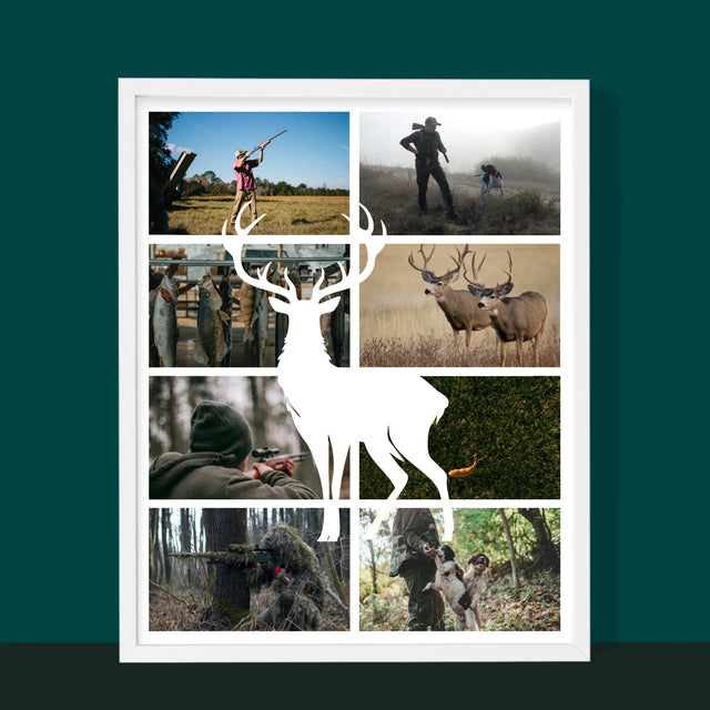Fotocollage: Der Jäger - Druck Mit Rahmen 30X40