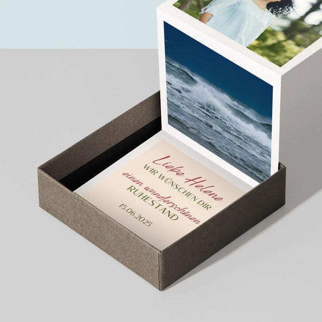 Foto Und Unterschrift: Wunderschönen Ruhestand  - Fotobox