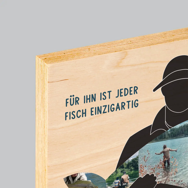 Form-Collage: Jeder Fisch - Druck Auf Holz