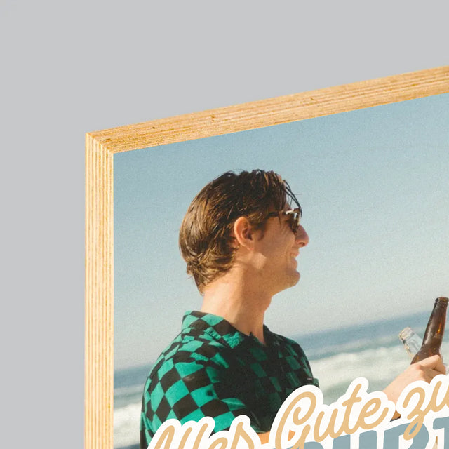 Foto Und Unterschrift: 25. Geburtstag Alles Gute Zum Geburtstag - Druck Auf Holz