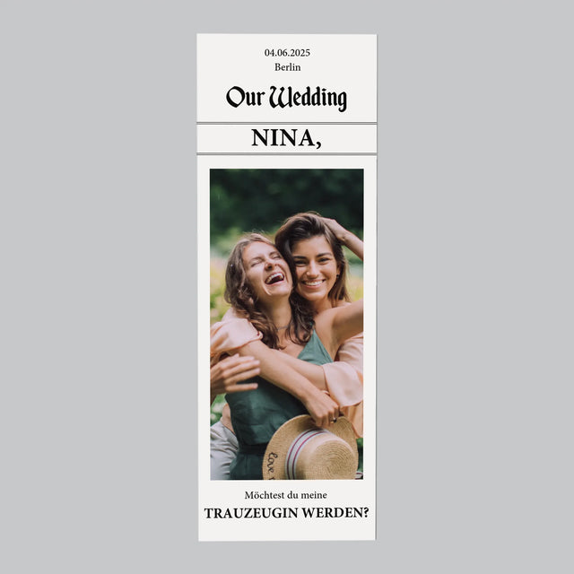 Foto Und Unterschrift: Our Wedding Trauzeugin - Kühlschrankmagnet
