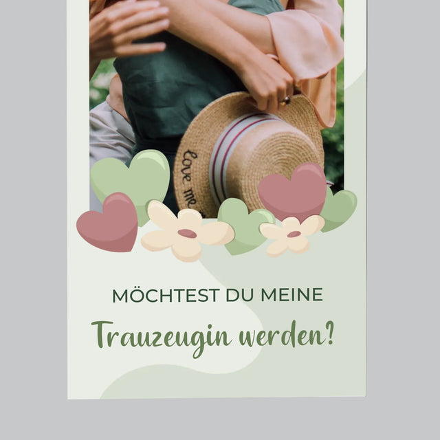 Foto Und Unterschrift: Willst Du Mein Trauzeugin Werden?  - Kühlschrankmagnet